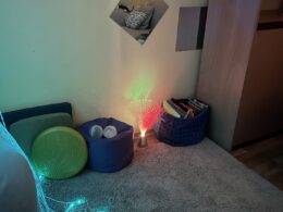 Relaxační koutek s ergo senzorickými polštářky